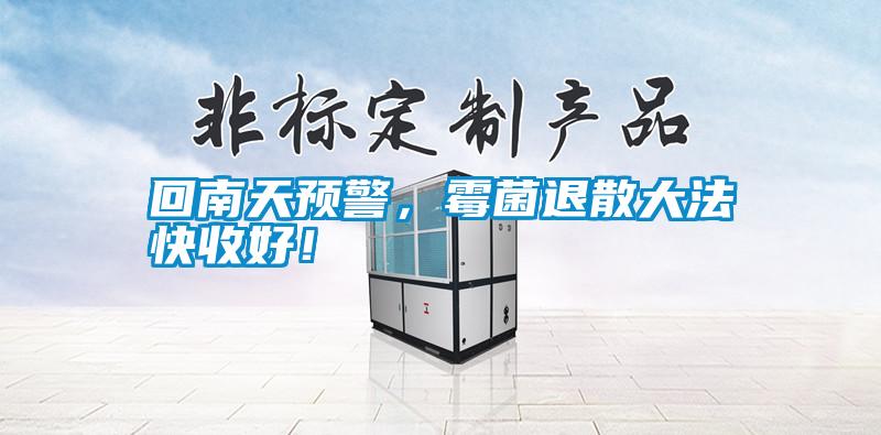 回南天預(yù)警，霉菌退散大法快收好！