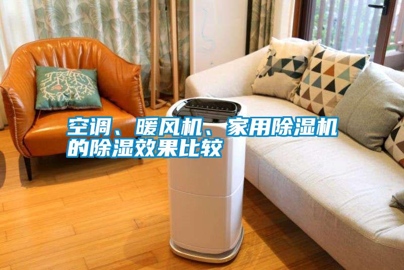 空調、暖風機、家用除濕機的除濕效果比較