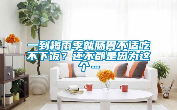 一到梅雨季就腸胃不適吃不下飯？還不都是因?yàn)檫@個(gè)…