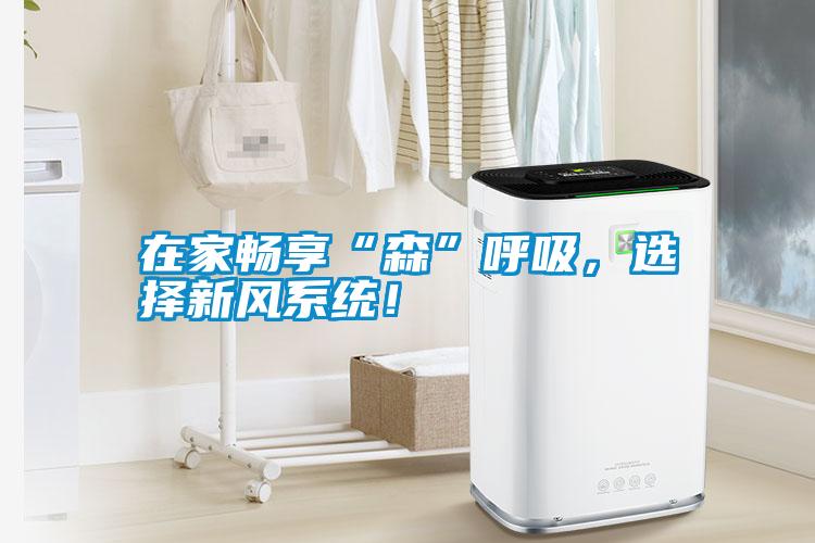 在家暢享“森”呼吸，選擇新風系統(tǒng)！