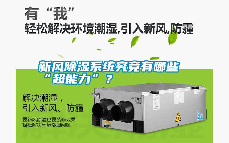 新風(fēng)除濕系統(tǒng)究竟有哪些“超能力”？
