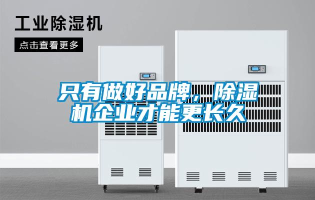 只有做好品牌，除濕機企業(yè)才能更長久