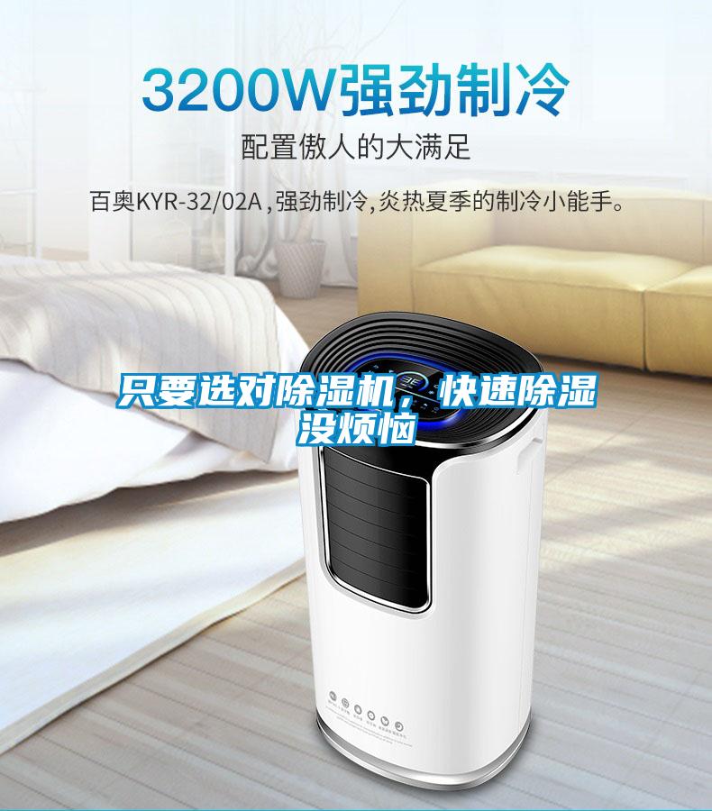 只要選對除濕機(jī)，快速除濕沒煩惱