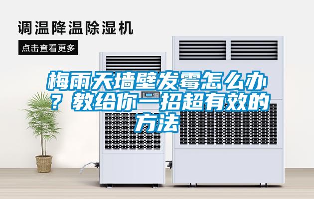 梅雨天墻壁發(fā)霉怎么辦？教給你一招超有效的方法