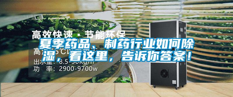 夏季藥品、制藥行業(yè)如何除濕，看這里，告訴你答案！
