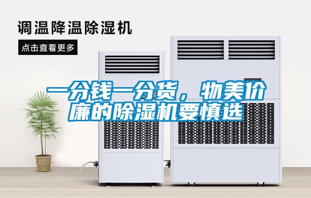 一分錢一分貨，物美價(jià)廉的除濕機(jī)要慎選