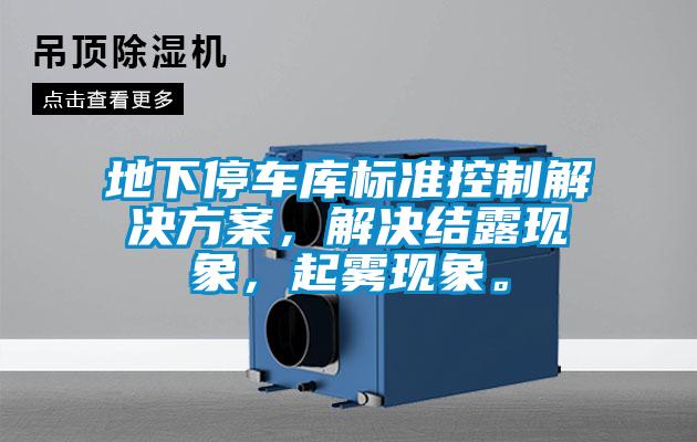 地下停車庫標(biāo)準(zhǔn)控制解決方案，解決結(jié)露現(xiàn)象，起霧現(xiàn)象。
