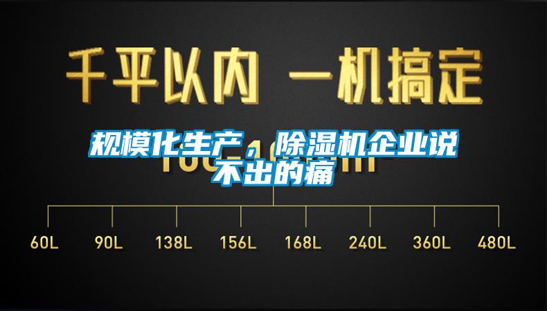 規(guī)?；a(chǎn)，除濕機企業(yè)說不出的痛
