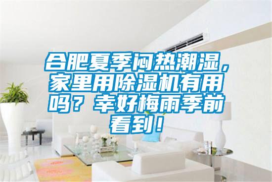 合肥夏季悶熱潮濕，家里用除濕機(jī)有用嗎？幸好梅雨季前看到！