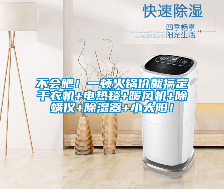 不會(huì)吧！一頓火鍋價(jià)就搞定干衣機(jī)+電熱毯+暖風(fēng)機(jī)+除螨儀+除濕器+小太陽！