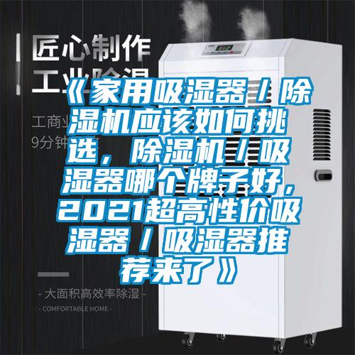 《家用吸濕器／除濕機(jī)應(yīng)該如何挑選，除濕機(jī)／吸濕器哪個(gè)牌子好，2021超高性價(jià)吸濕器／吸濕器推薦來了》
