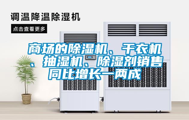 商場的除濕機、干衣機、抽濕機、除濕劑銷售同比增長一兩成