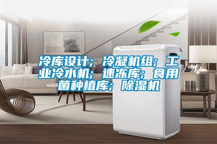 冷庫設(shè)計; 冷凝機(jī)組; 工業(yè)冷水機(jī); 速凍庫; 食用菌種植庫; 除濕機(jī)