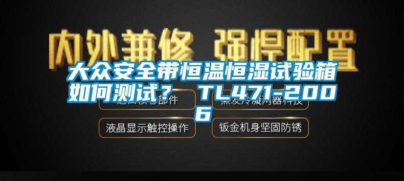 大眾安全帶恒溫恒濕試驗(yàn)箱如何測試？ TL471-2006