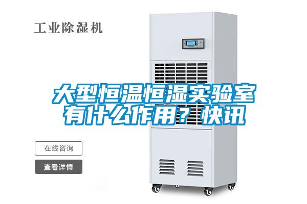 大型恒溫恒濕實(shí)驗(yàn)室有什么作用？快訊