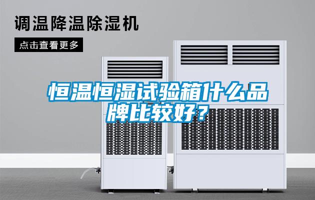 恒溫恒濕試驗箱什么品牌比較好？