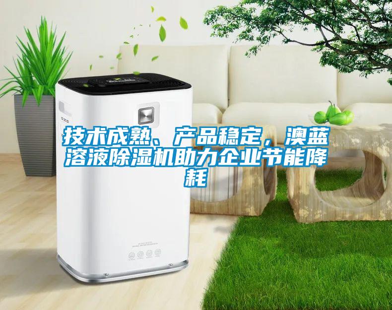 技術(shù)成熟、產(chǎn)品穩(wěn)定，澳藍(lán)溶液除濕機(jī)助力企業(yè)節(jié)能降耗
