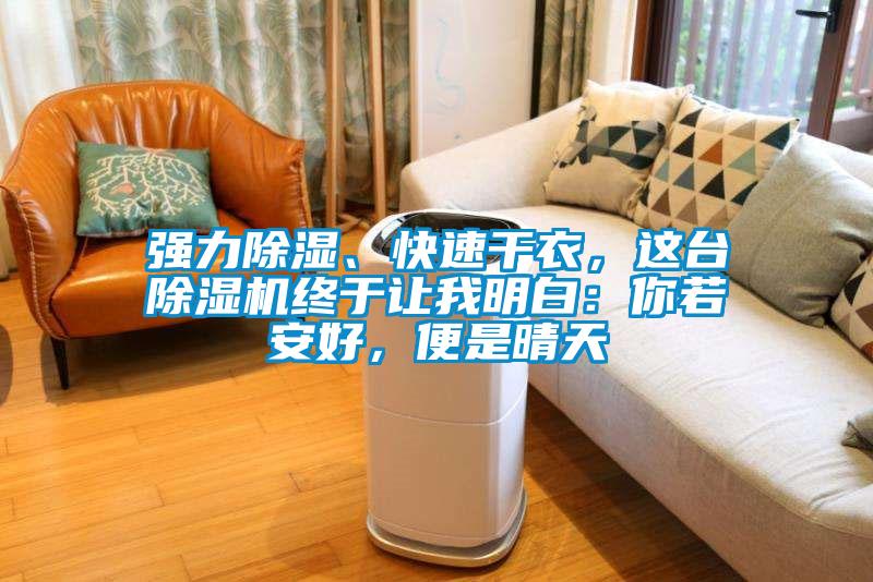 強(qiáng)力除濕、快速干衣，這臺除濕機(jī)終于讓我明白：你若安好，便是晴天