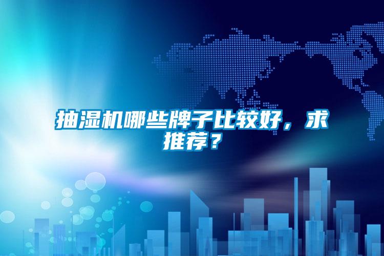 抽濕機(jī)哪些牌子比較好，求推薦？