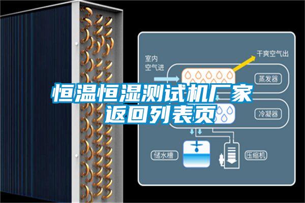 恒溫恒濕測(cè)試機(jī)廠家 返回列表頁(yè)