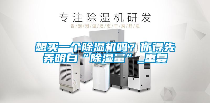 想買一個除濕機嗎？你得先弄明白“除濕量”_重復