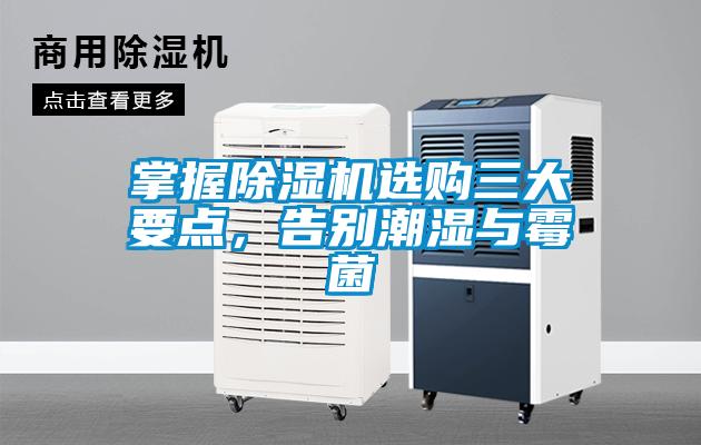 掌握除濕機選購三大要點，告別潮濕與霉菌