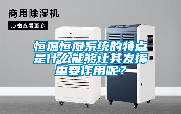 恒溫恒濕系統(tǒng)的特點是什么能夠讓其發(fā)揮重要作用呢？