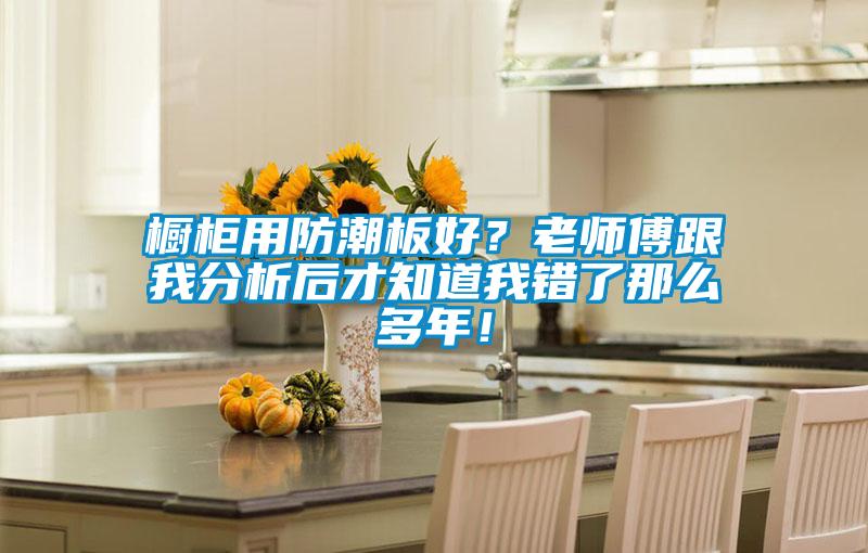櫥柜用防潮板好？老師傅跟我分析后才知道我錯(cuò)了那么多年！