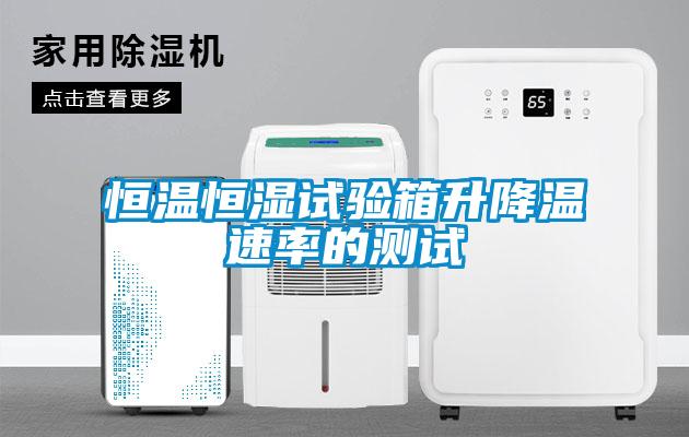 恒溫恒濕試驗(yàn)箱升降溫速率的測(cè)試