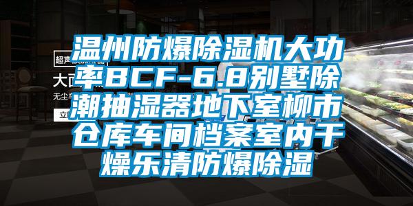 溫州防爆除濕機大功率BCF-6.8別墅除潮抽濕器地下室柳市倉庫車間檔案室內(nèi)干燥樂清防爆除濕