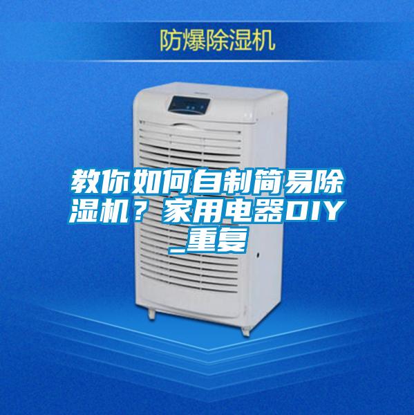 教你如何自制簡易除濕機？家用電器DIY_重復(fù)