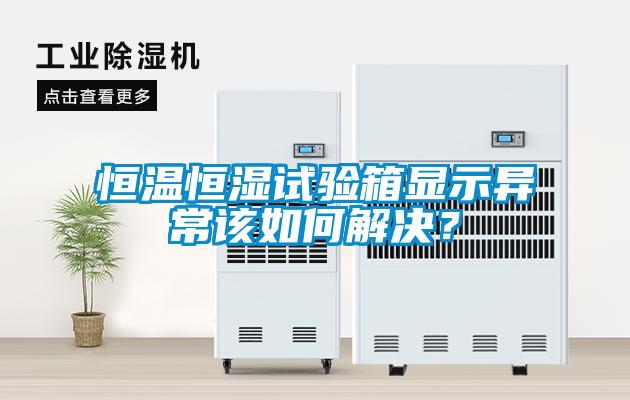 恒溫恒濕試驗(yàn)箱顯示異常該如何解決？