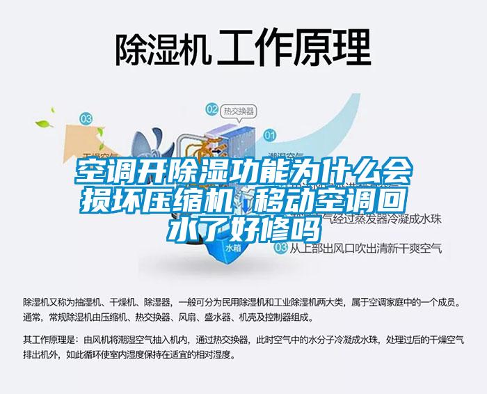 空調(diào)開除濕功能為什么會損壞壓縮機(jī) 移動空調(diào)回水了好修嗎