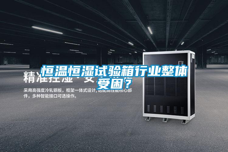 恒溫恒濕試驗箱行業(yè)整體受困？