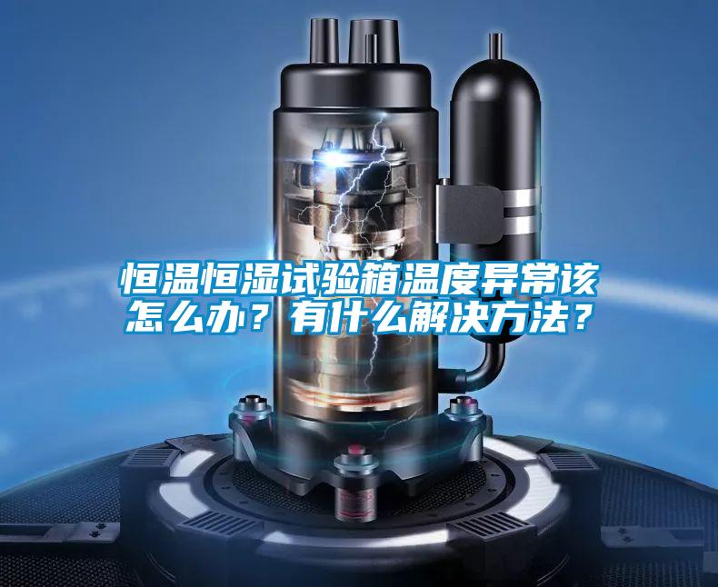 恒溫恒濕試驗(yàn)箱溫度異常該怎么辦？有什么解決方法？