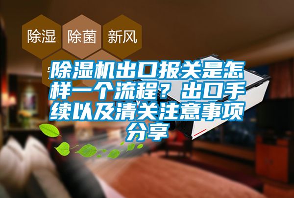 除濕機(jī)出口報(bào)關(guān)是怎樣一個(gè)流程？出口手續(xù)以及清關(guān)注意事項(xiàng)分享
