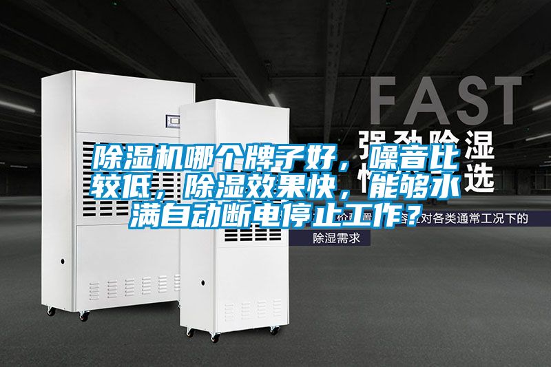 除濕機哪個牌子好，噪音比較低，除濕效果快，能夠水滿自動斷電停止工作？