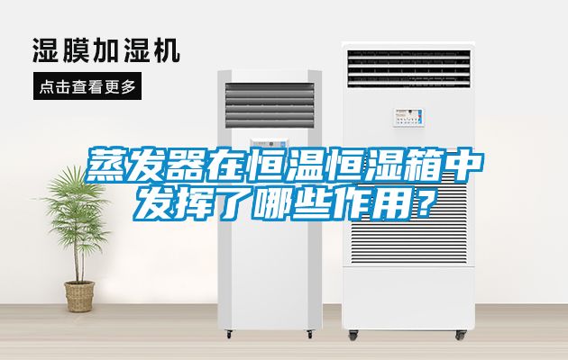 蒸發(fā)器在恒溫恒濕箱中發(fā)揮了哪些作用？